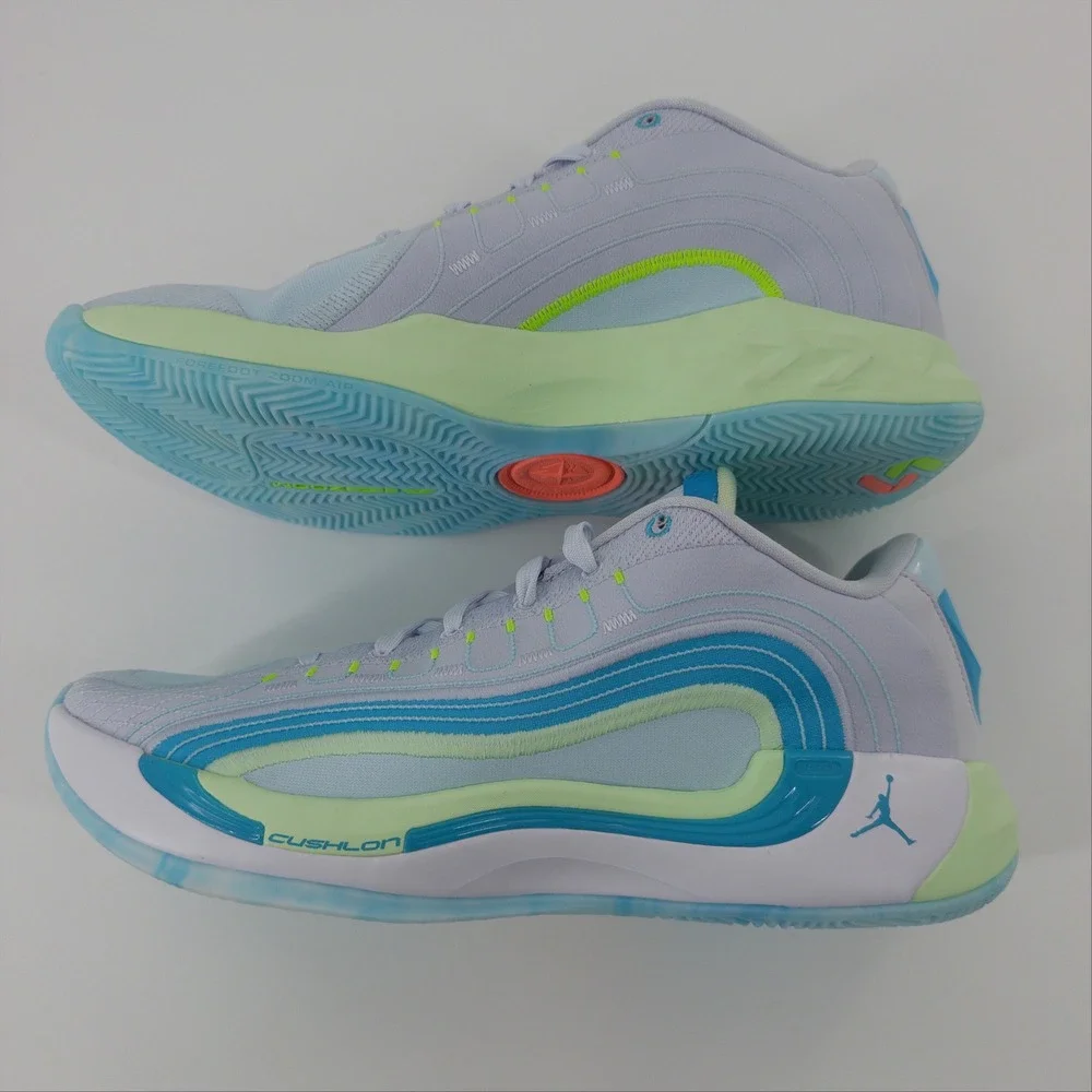 Jordan Luka 4 Basketball Shoes Mens Size 14 Grey Blue Copa Performance Sneaker